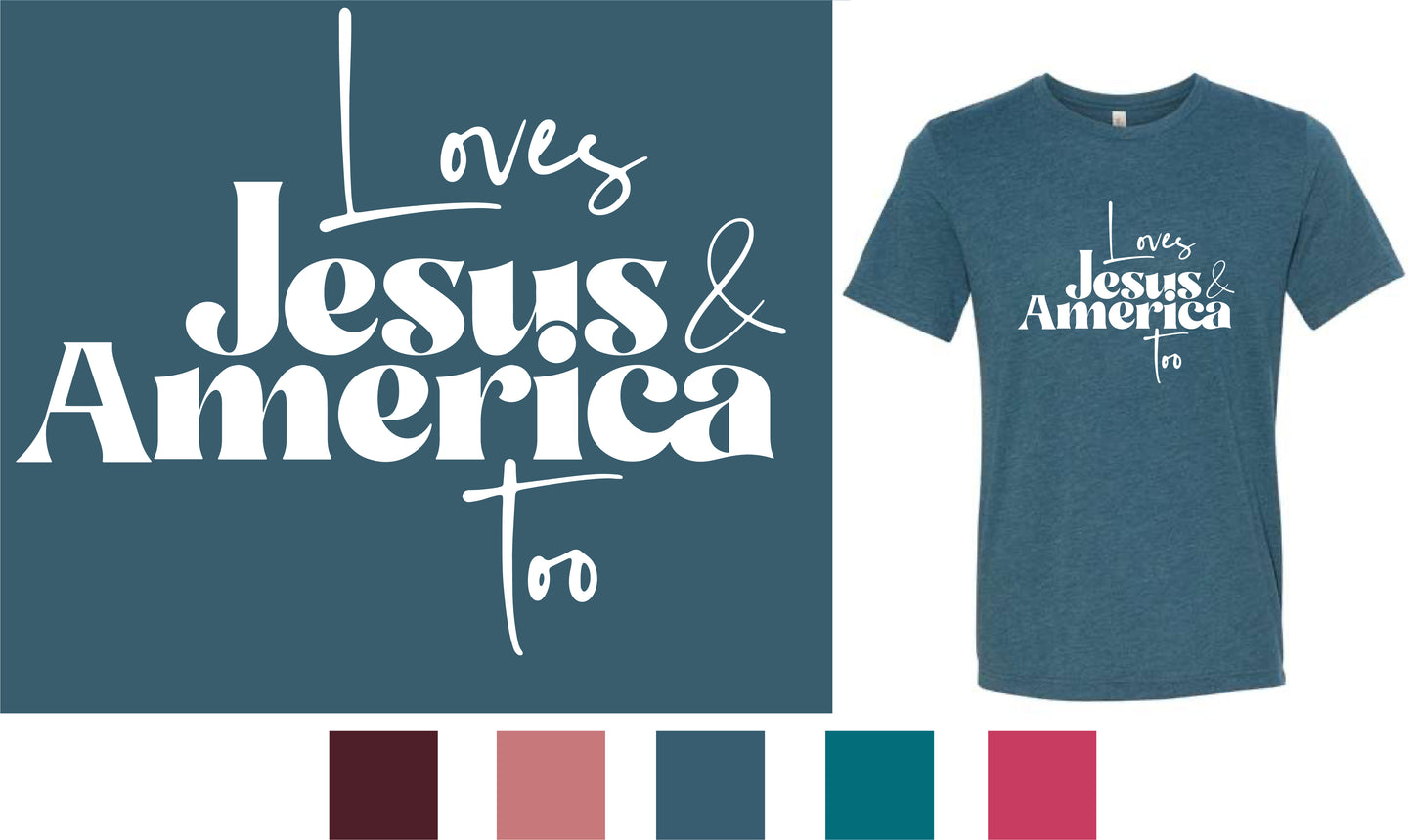 M-008 - ADULT TEE - Loves Jesus