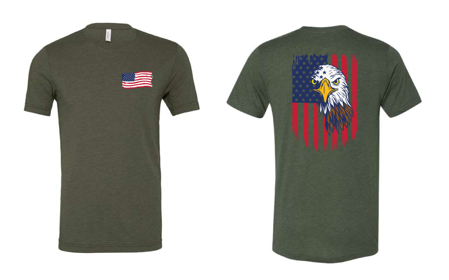 M-007 - ADULT TEE - FLAG/EAGLE