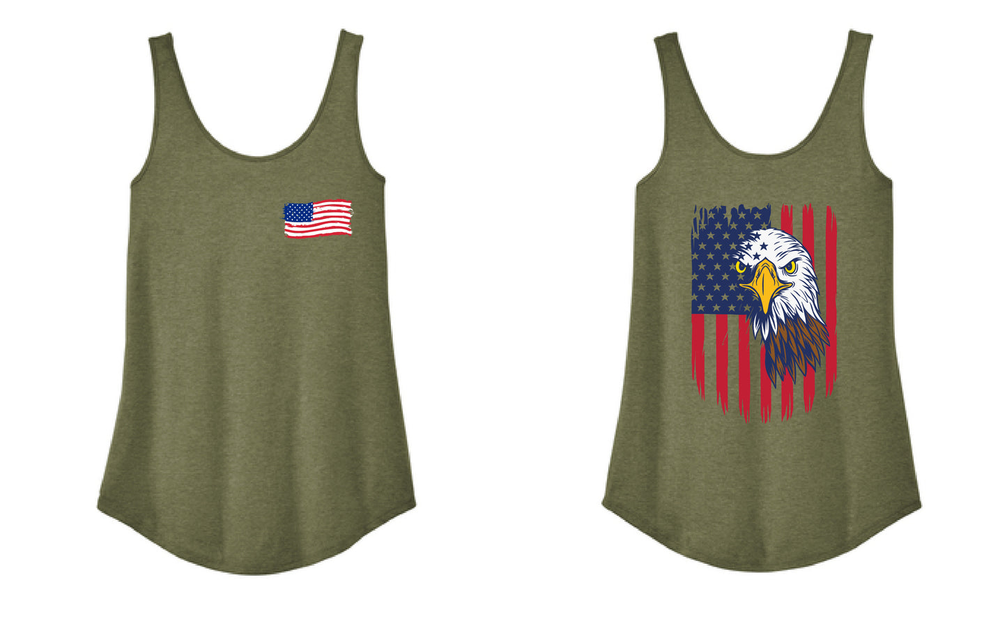 M-007 - ADULT TEE - FLAG/EAGLE