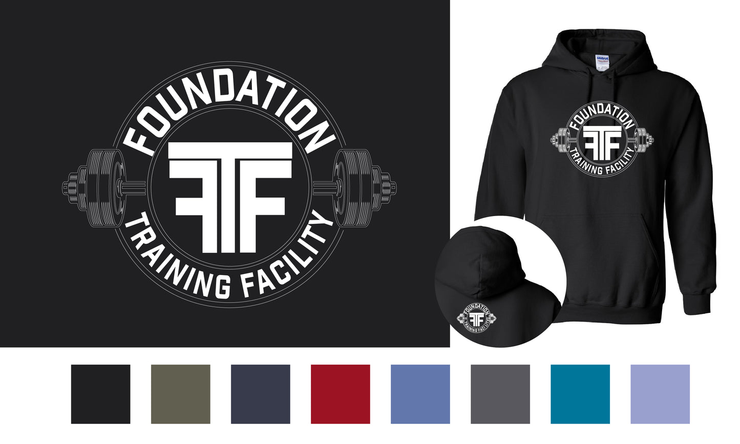 FTF-001 / LARGE LOGO-FRONT / HOODIE